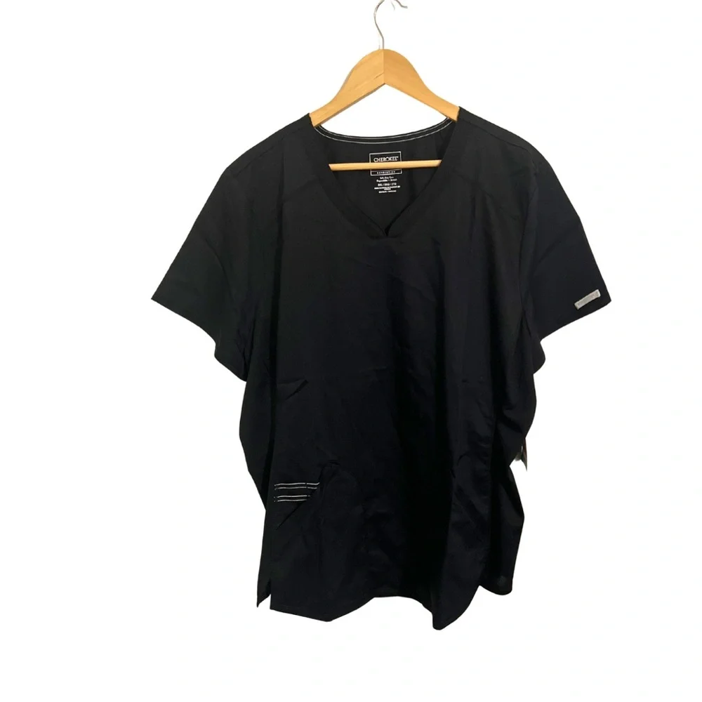 Cherokee Revolution Black Scrub Top - Picture 1 of 4